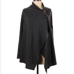 Bobeau single button draped cardigan